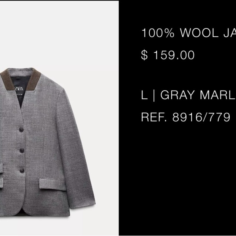 Zara 2024 Wool Jacket - Picture 2 of 2